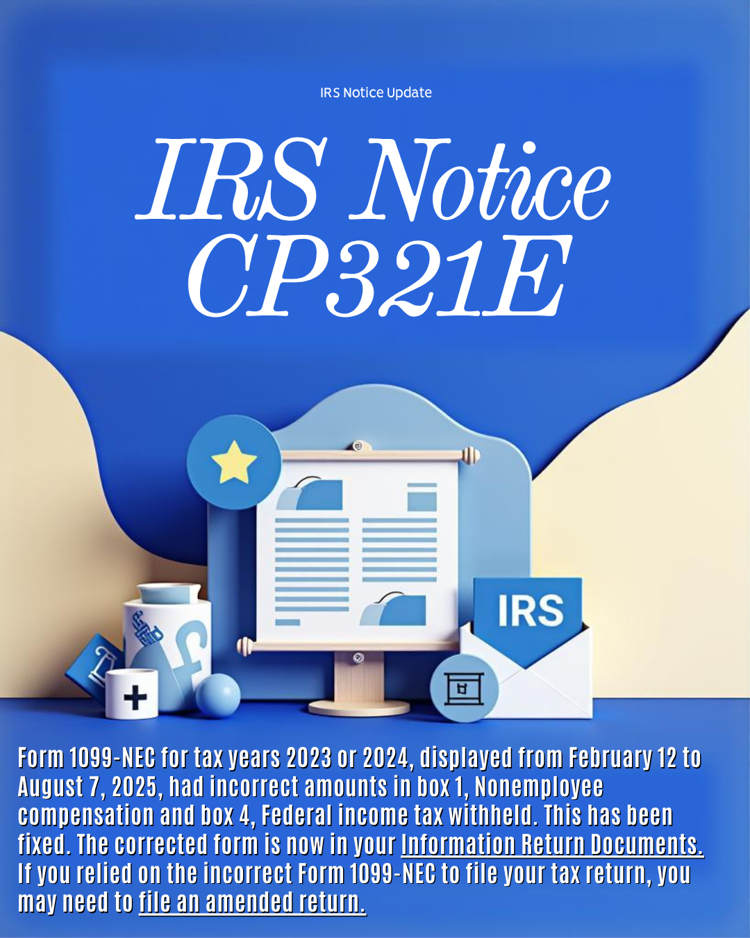 IRS 1099-NEC Error Letters: What Our Community Should Know Before Amending Taxes